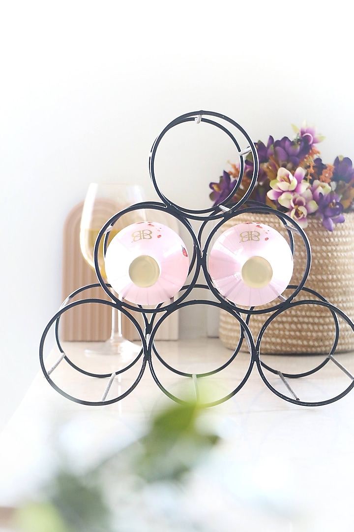 Black Iron Wine Holder by Lets Elevate at Pernia's Pop Up Shop