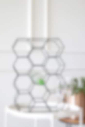 Black Iron Honeycomb Wine Holder by Lets Elevate