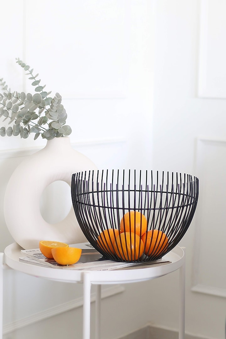 Black Iron Wired Fruit Bowl by Lets Elevate