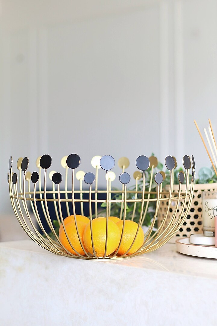 Gold Iron Coin Fruit Bowl by Lets Elevate at Pernia's Pop Up Shop