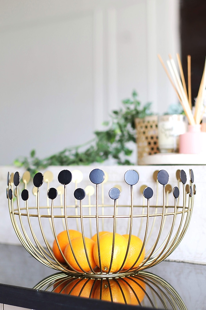 Gold Iron Coin Fruit Bowl by Lets Elevate at Pernia's Pop Up Shop