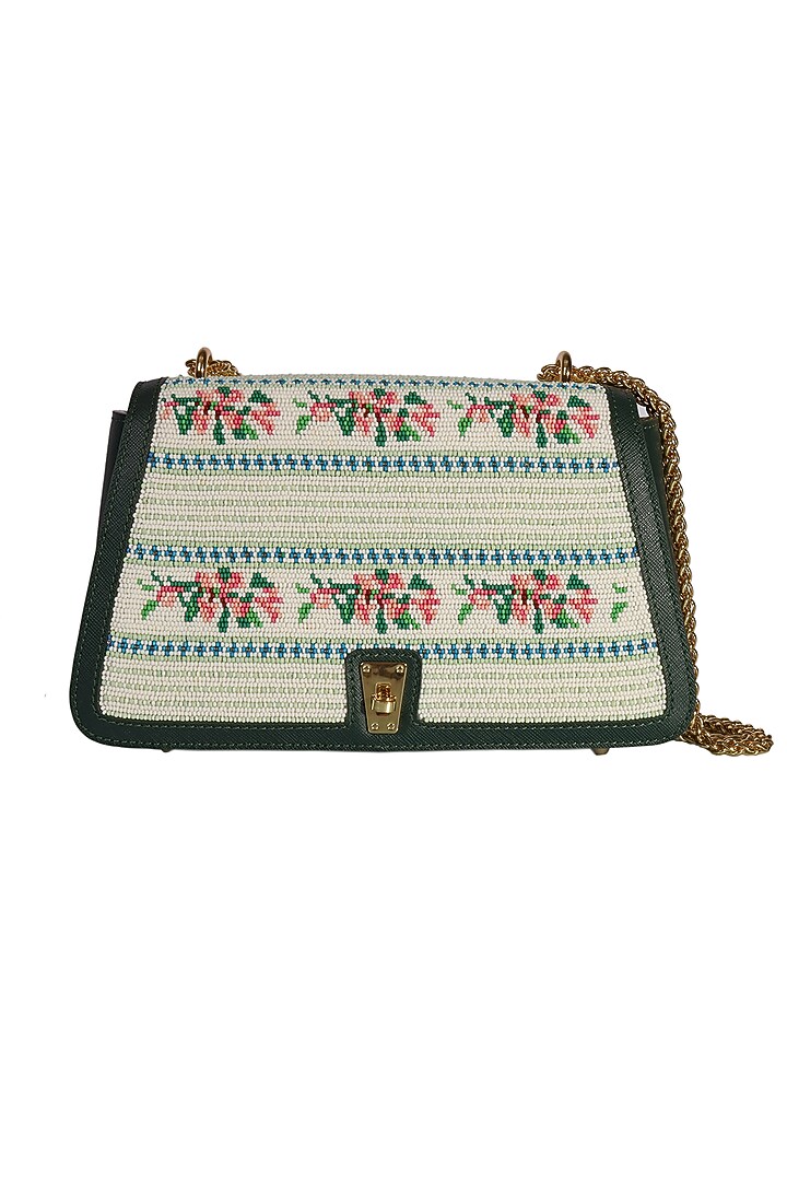 Forest Green Saffiano Leather Sling Bag by The Leather Garden at Pernia's Pop Up Shop