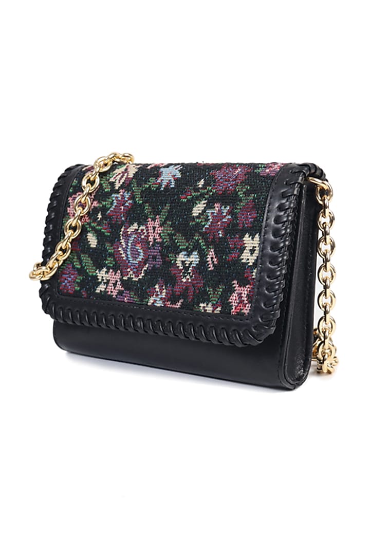 Black Leather Crossbody Shoulder Bag by The Leather Garden at Pernia's Pop Up Shop