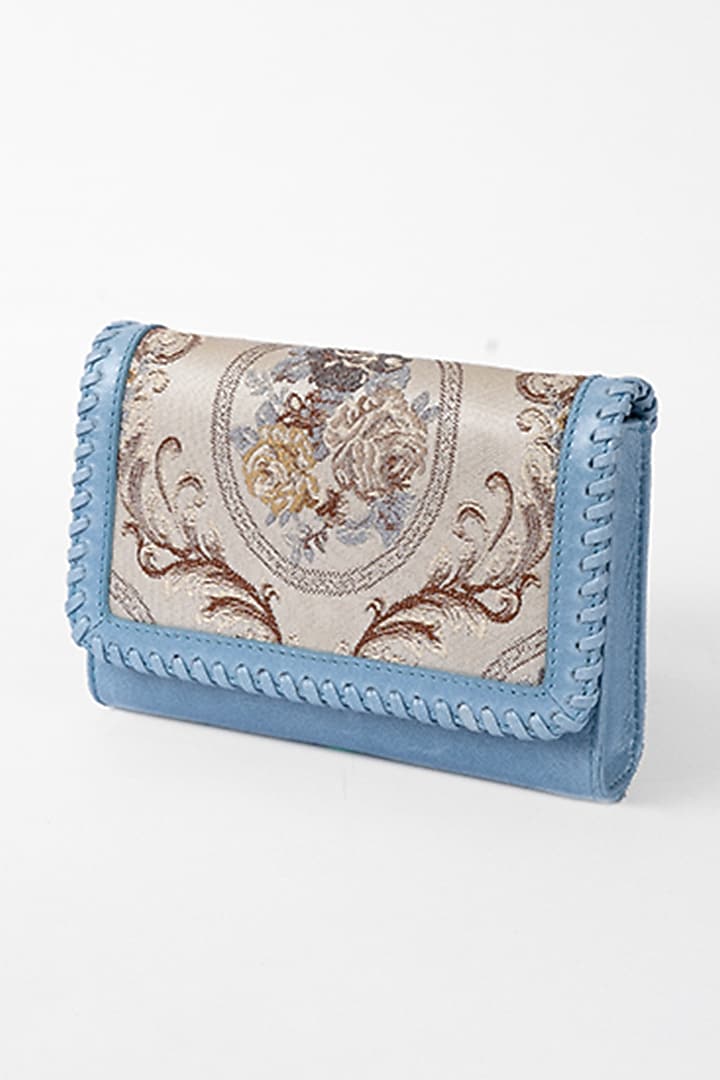 Powder blue Leather Crossbody Shoulder Bag by The Leather Garden at Pernia's Pop Up Shop