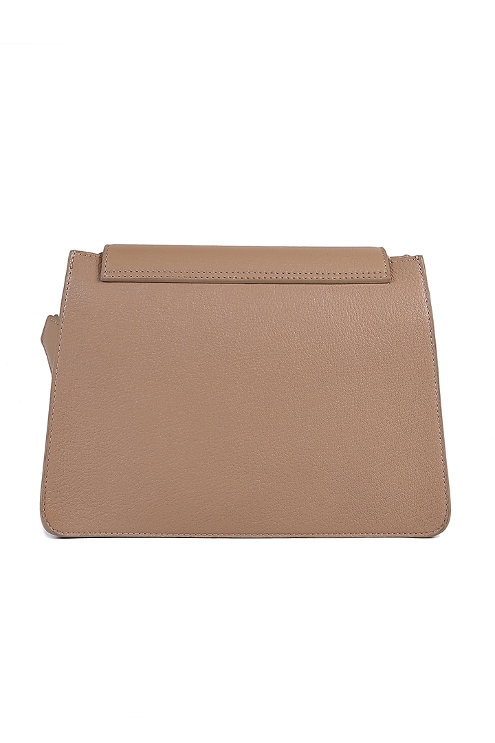 Nude Hand Embroidered Crossbody Handbag by The Leather Garden at Pernia's Pop Up Shop