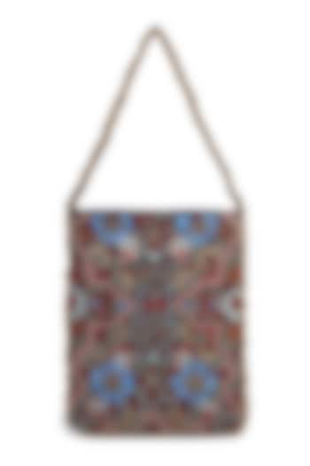 Multi Colored Embroidered Handbag by The Leather Garden