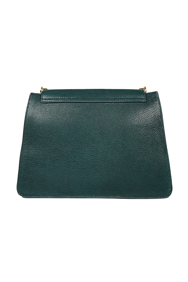 Forest Green Embroidered Crossbody Bag by The Leather Garden at Pernia's Pop Up Shop