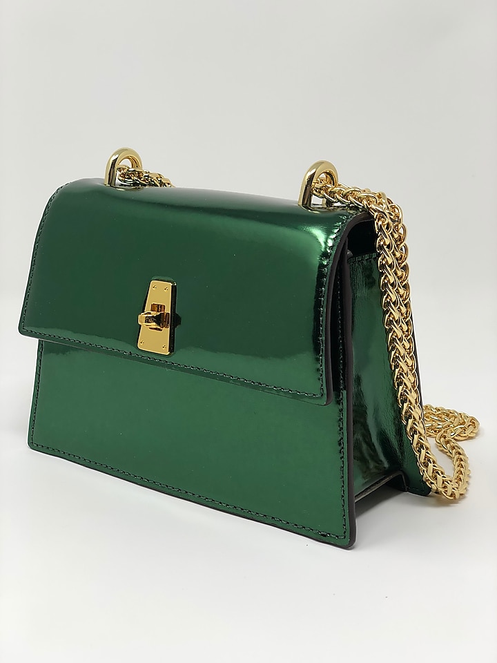 Emerald Green Shoulder Bag by The Leather Garden