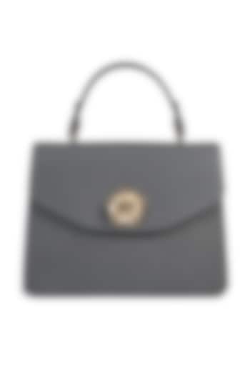 Grey Structured Shoulder Bag by The Leather Garden