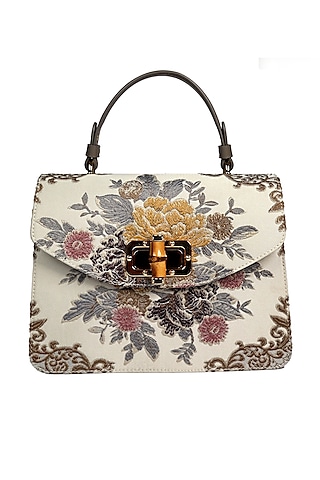 Ivory Vintage Shoulder Bag by The Leather Garden