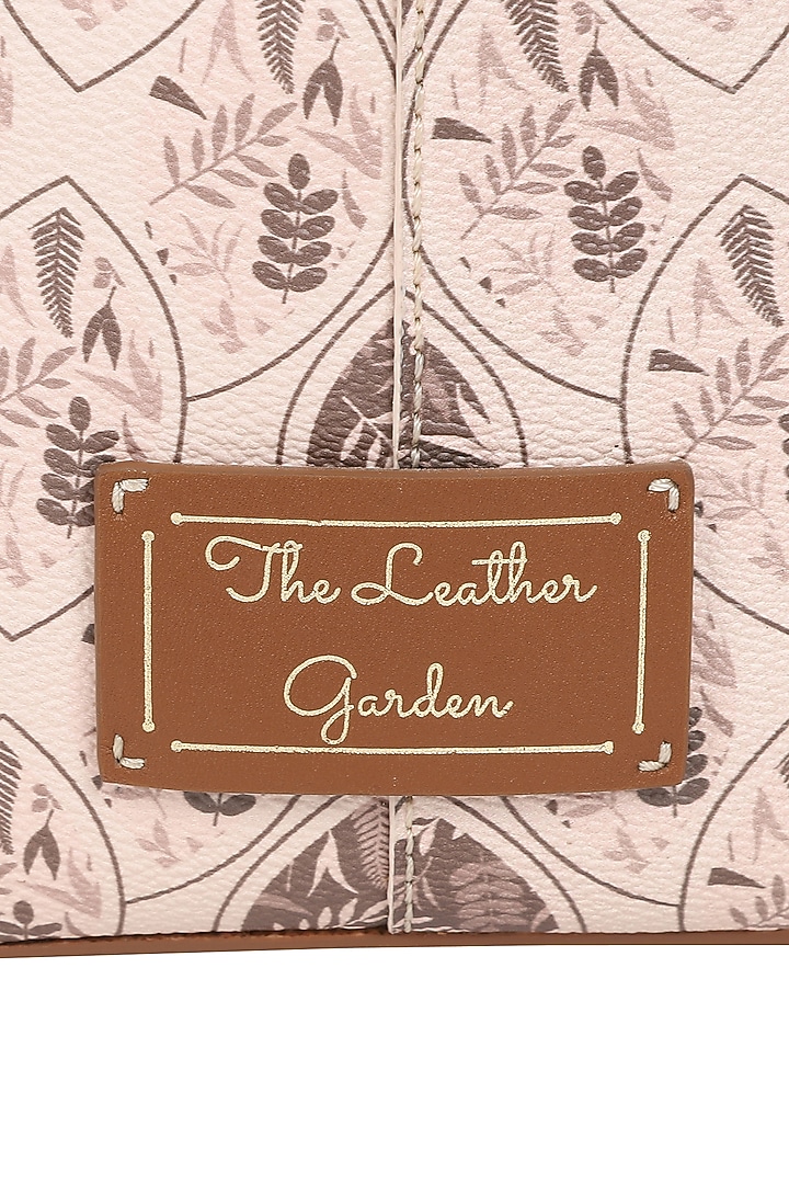 Walnut Jacquard & Leather Bucket Bag by The Leather Garden at Pernia's Pop Up Shop