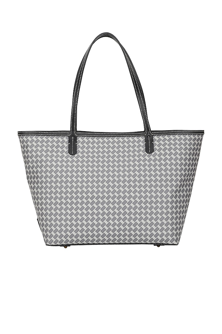 Ash Jacquard & Leather Tote Bag by The Leather Garden at Pernia's Pop Up Shop