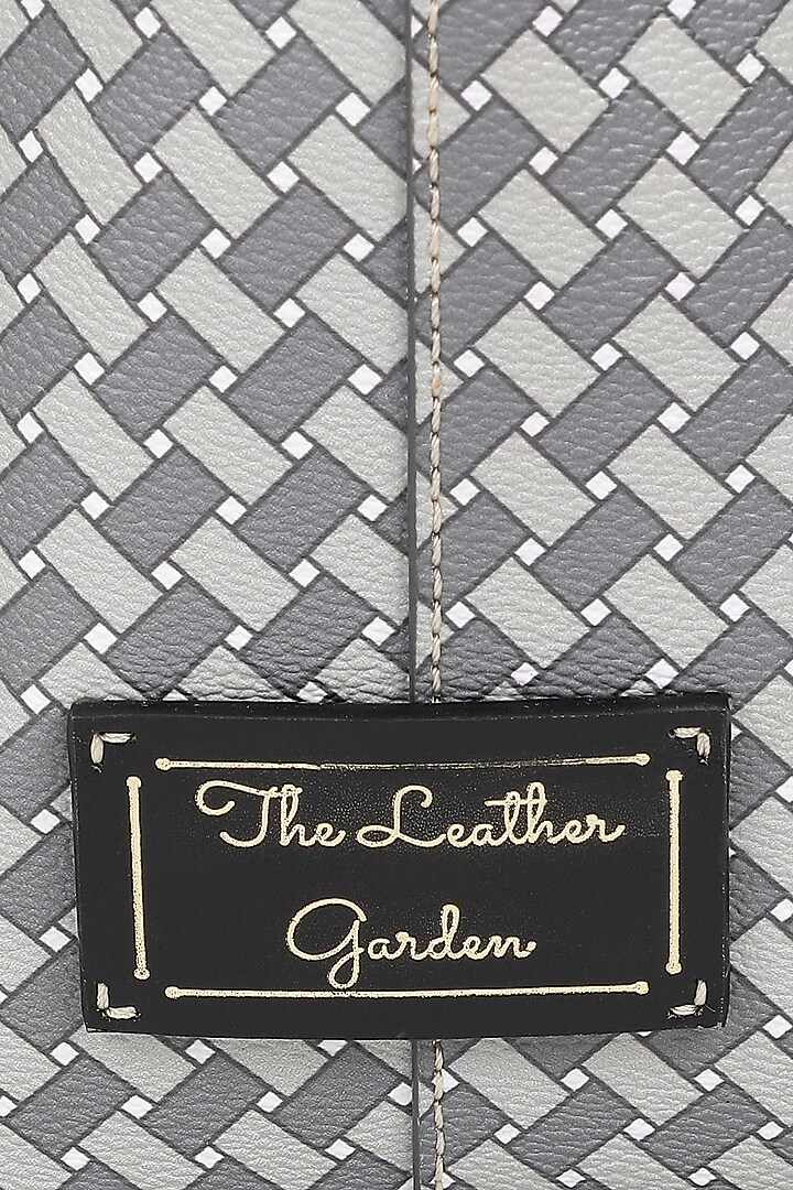 Ash Jacquard & Leather Tote Bag by The Leather Garden at Pernia's Pop Up Shop