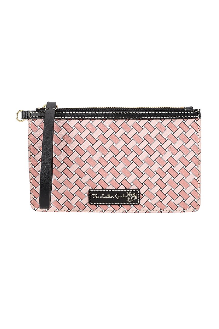 Flamingo Pink Jacquard & Leather Tote Bag by The Leather Garden at Pernia's Pop Up Shop