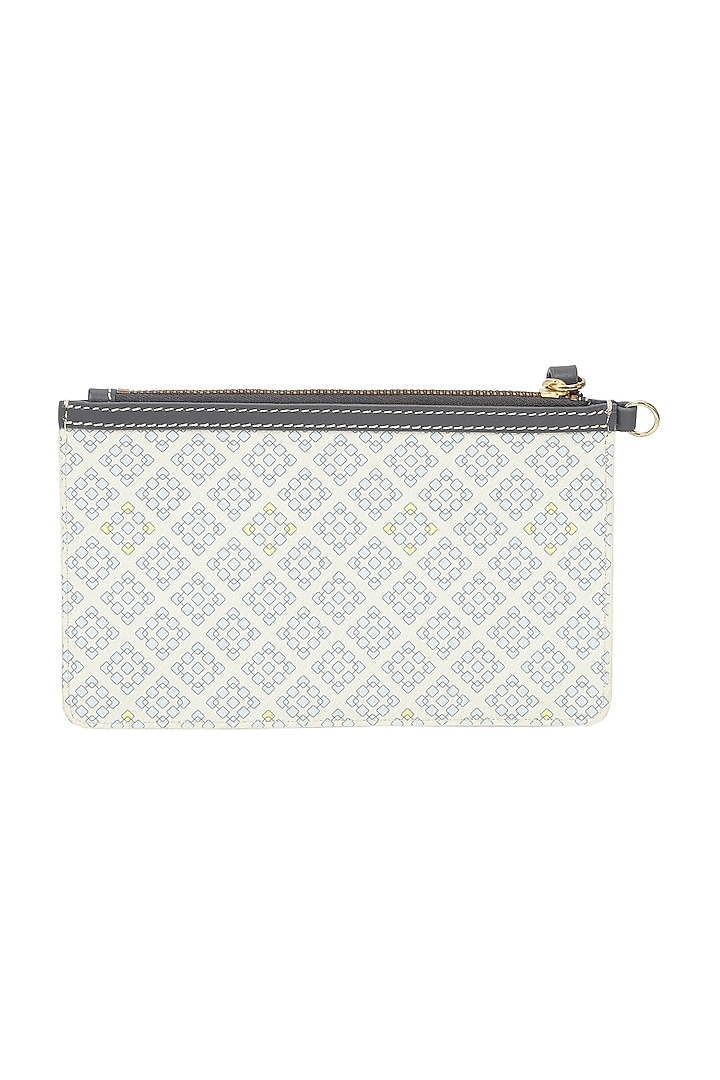 Icy Blue Jacquard & Leather Tote bag by The Leather Garden at Pernia's Pop Up Shop