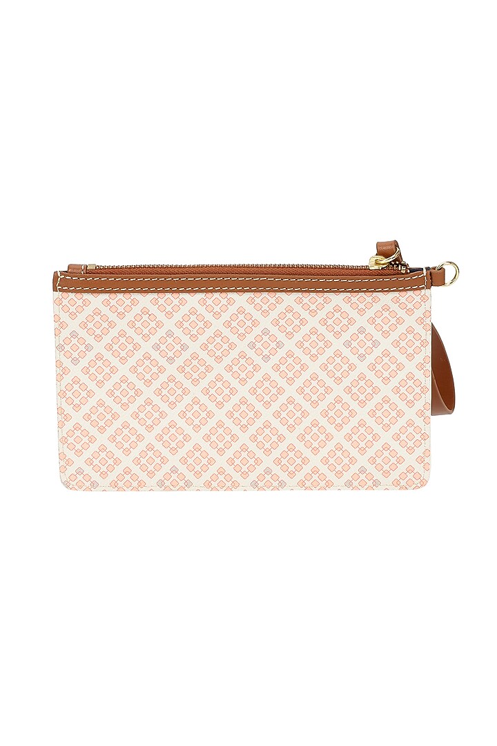 Salmon Jacquard & Leather Tote Bag by The Leather Garden at Pernia's Pop Up Shop