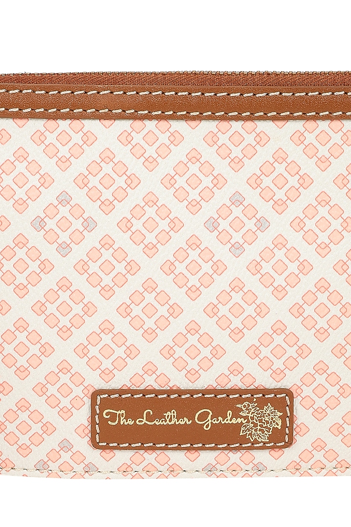 Salmon Jacquard & Leather Tote Bag by The Leather Garden at Pernia's Pop Up Shop