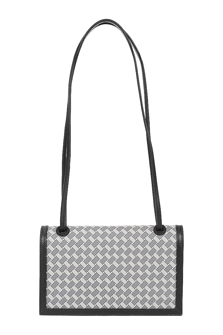 Ash Jacquard & Leather Shoulder Bag by The Leather Garden at Pernia's Pop Up Shop
