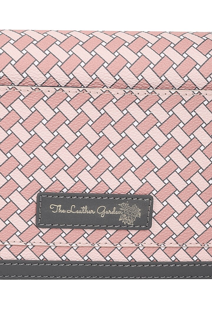Flamingo Pink Jacquard & Leather Shoulder Bag by The Leather Garden at Pernia's Pop Up Shop