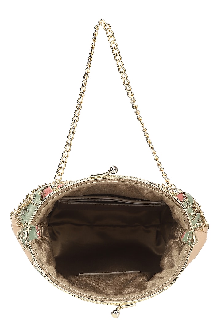 Multi-Colored Satin Embroidered Potli by The Leather Garden at Pernia's Pop Up Shop