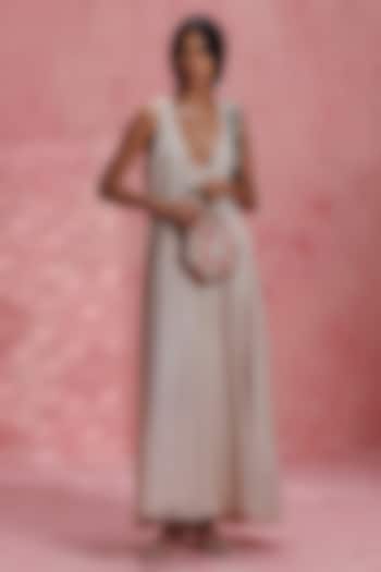 Multi-Colored Leather Floral Embroidered Potli by The Leather Garden at Pernia's Pop Up Shop