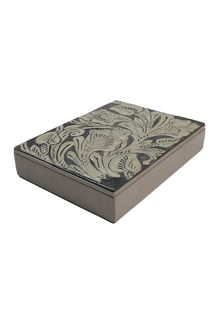 Slate Leather Trunks & Storage Boxes by The Leather Garden Home & Living at Pernia's Pop Up Shop