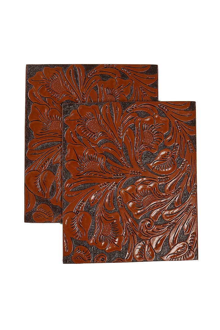 Whiskey Leather Trivet by The Leather Garden Home & Living at Pernia's Pop Up Shop