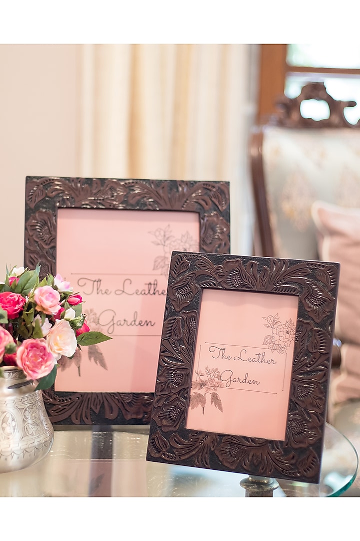 Sangria Leather Photo Frame by The Leather Garden Home & Living at Pernia's Pop Up Shop