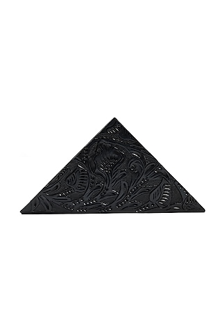 Black Leather Handcrafted Napkin Holder by The Leather Garden Home & Living