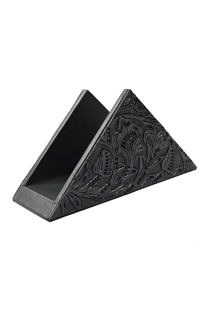 Black Leather Handcrafted Napkin Holder by The Leather Garden Home & Living at Pernia's Pop Up Shop