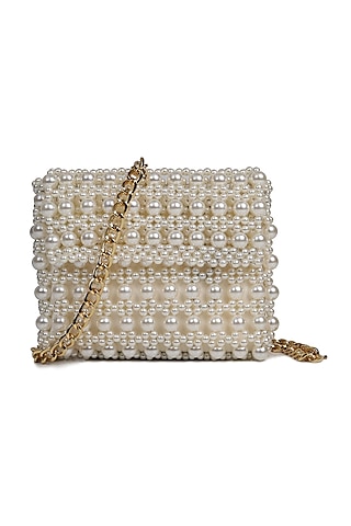 Off White Embroidered Belt Bag by The Leather Garden