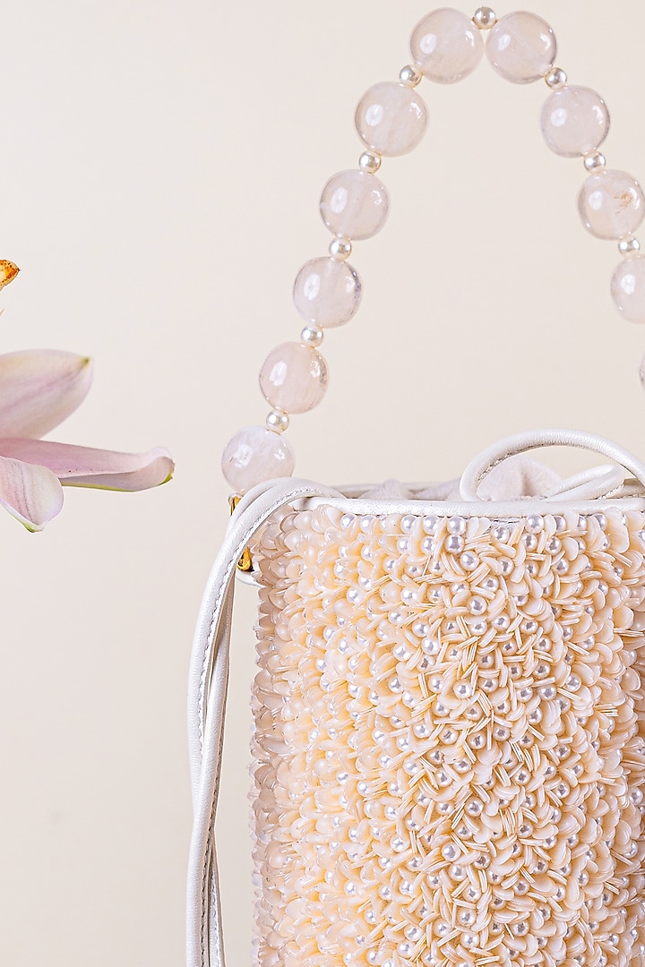Blush Embellished Potli by The Leather Garden at Pernia's Pop Up Shop