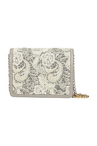 Mint Embroidered Sling Bag by The Leather Garden