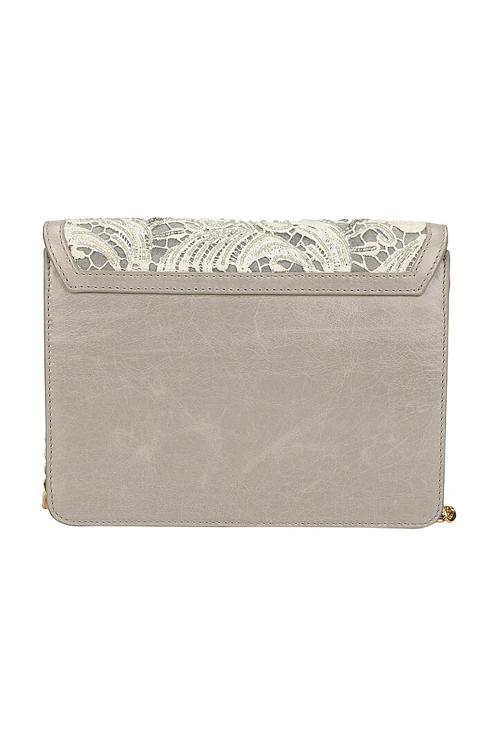 Mint Embroidered Sling Bag by The Leather Garden at Pernia's Pop Up Shop