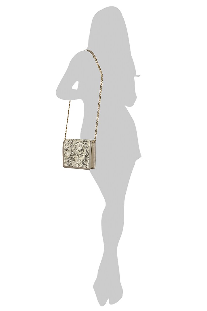 Mint Embroidered Sling Bag by The Leather Garden at Pernia's Pop Up Shop