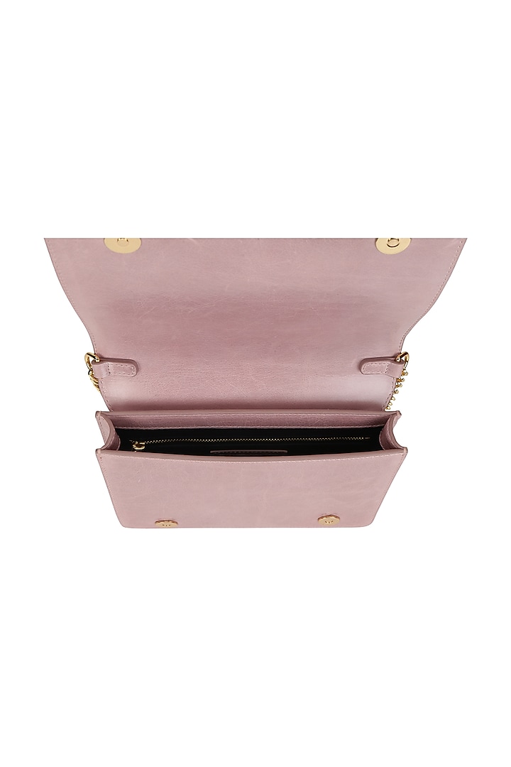 Lilac Embroidered Sling Bag by The Leather Garden at Pernia's Pop Up Shop