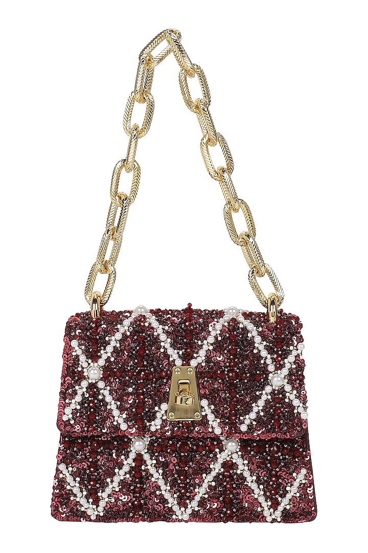Sangria Embellished Mini Bag by The Leather Garden at Pernia's Pop Up Shop