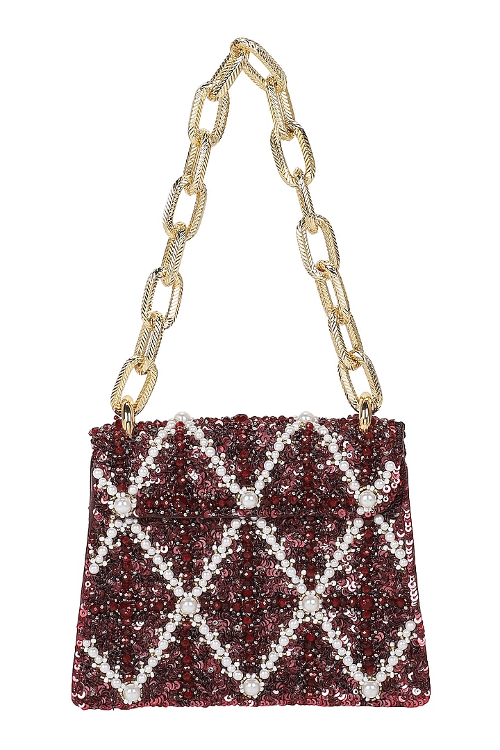 Sangria Embellished Mini Bag by The Leather Garden at Pernia's Pop Up Shop
