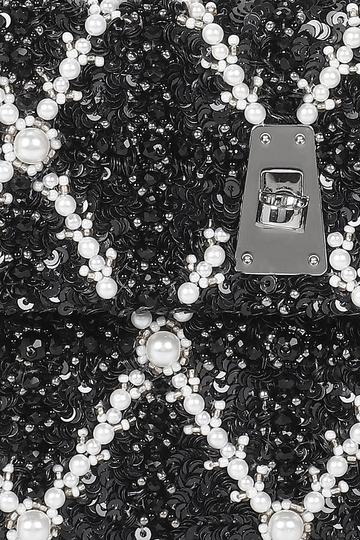 Black Embellished Mini Bag by The Leather Garden at Pernia's Pop Up Shop