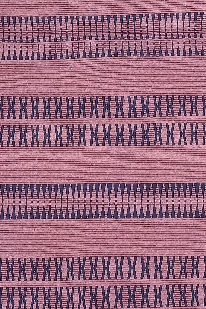 Black & Pink Cotton Handwoven Table Runner by Lhusalu at Pernia's Pop Up Shop