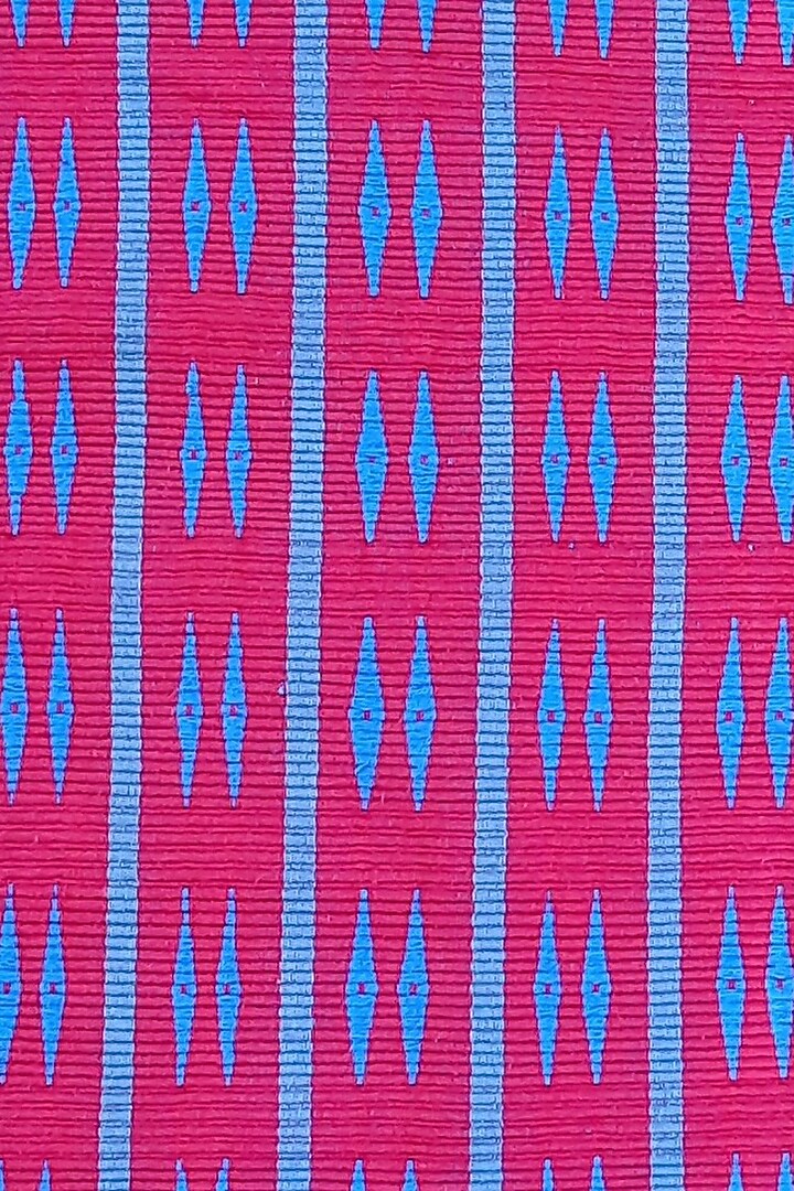 Red Cotton Handwoven Table Runner by Lhusalu at Pernia's Pop Up Shop