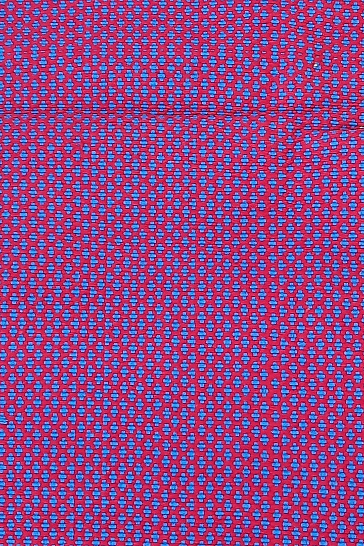 Blue Cotton Handwoven Table Runner by Lhusalu at Pernia's Pop Up Shop