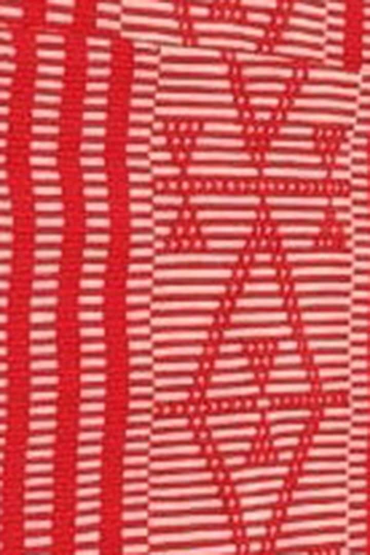 Red & White Cotton Handwoven Table Runner by Lhusalu at Pernia's Pop Up Shop