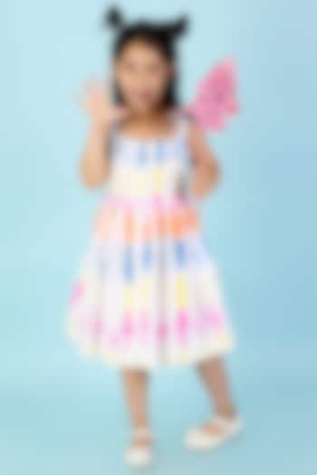 Multi-Colored Cotton Printed Dress For Girls by Lil Drama