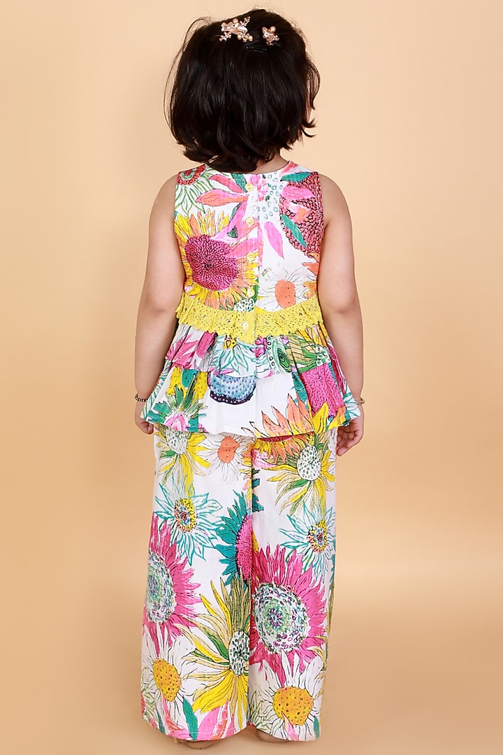 Multi-Colored Pant Set With Print For Girls by Lil Drama at Pernia's Pop Up Shop