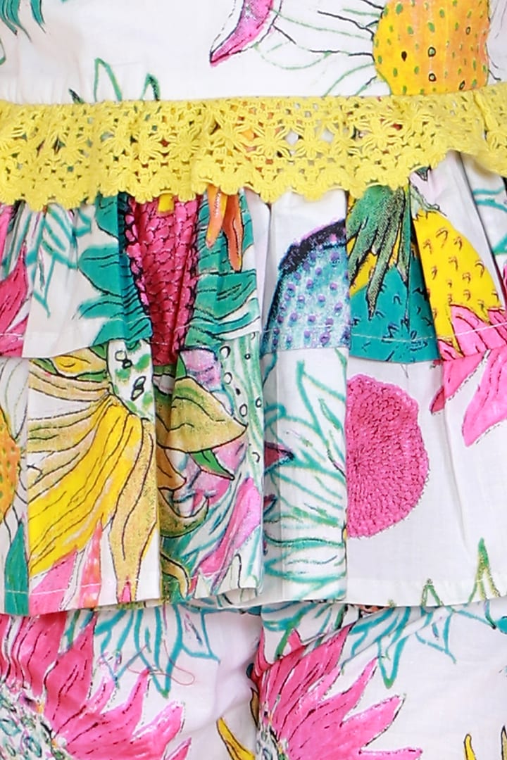 Multi-Colored Pant Set With Print For Girls by Lil Drama at Pernia's Pop Up Shop