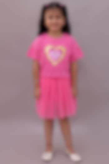 Pink Net Co-Ord Set For Girls by Lil Drama at Pernia's Pop Up Shop