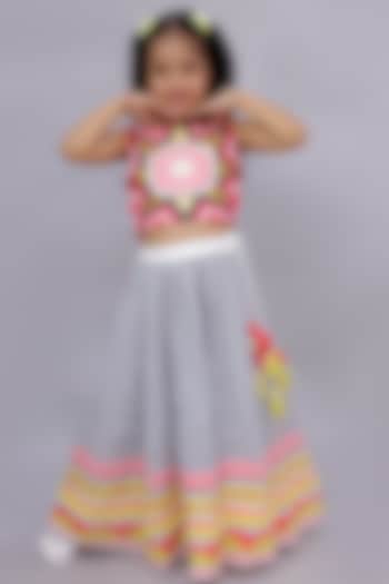 Multi-Colored Cotton Geometric Printed Co-Ord Set For Girls by Lil Drama at Pernia's Pop Up Shop