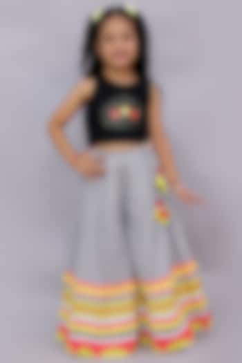 Multi-Colored Cotton Geometric Printed Co-Ord Set For Girls by Lil Drama at Pernia's Pop Up Shop