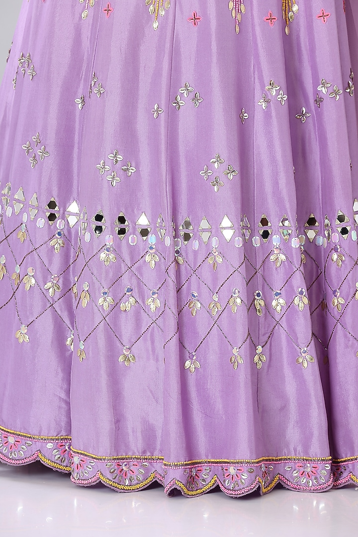 Lilac Embroidered Wedding Lehenga Set by Lilac at Pernia's Pop Up Shop
